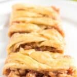 sliced braided apple danish