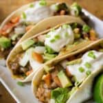 3 baked soft tacos