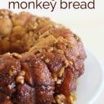 A close up of baklava monkey bread on a white dish