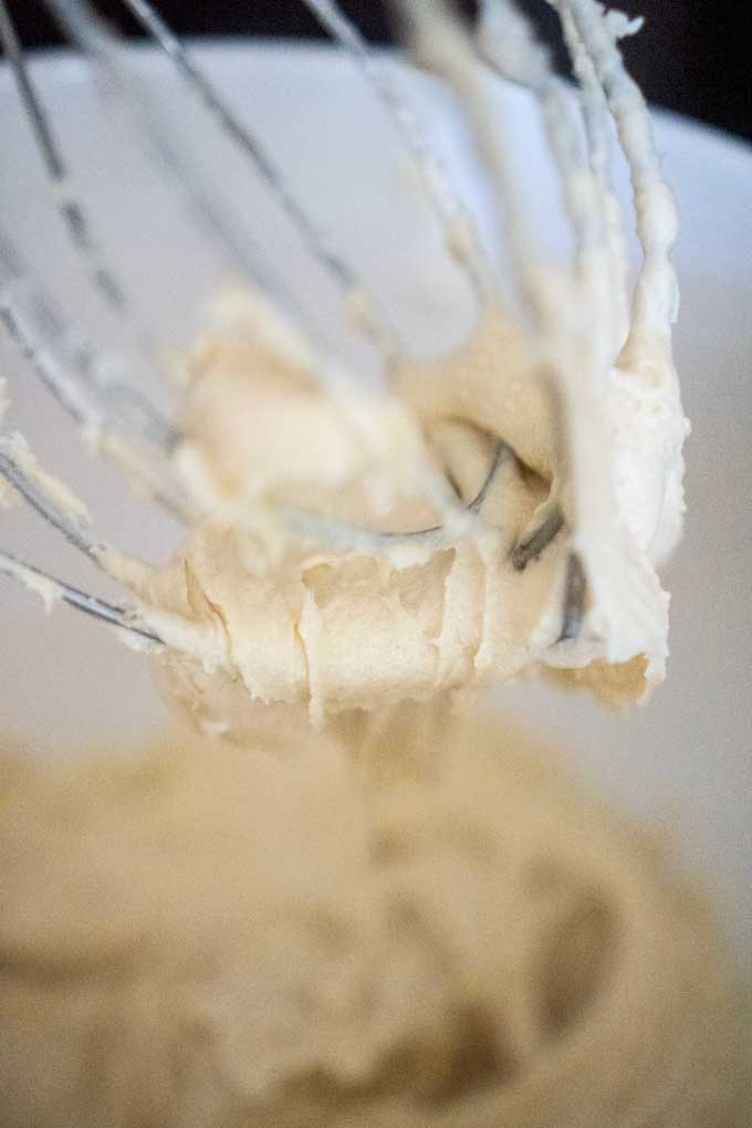 thick bread batter on stand mixer whisk
