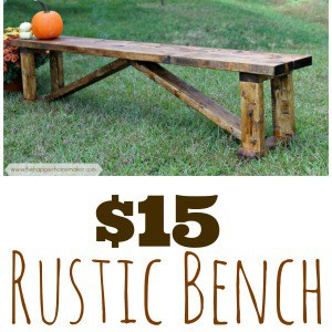 Rustic $15 DIY Bench
