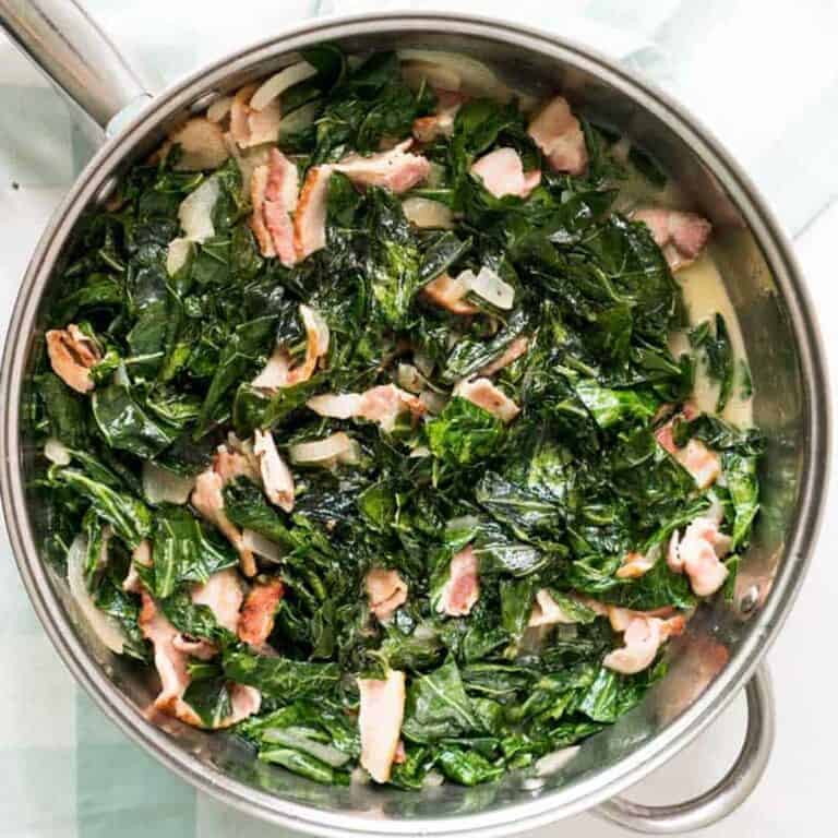 Easy Southern Collard Greens with Bacon