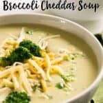 bowl of broccoli cheddar soup