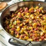 corned beef hash in skillet