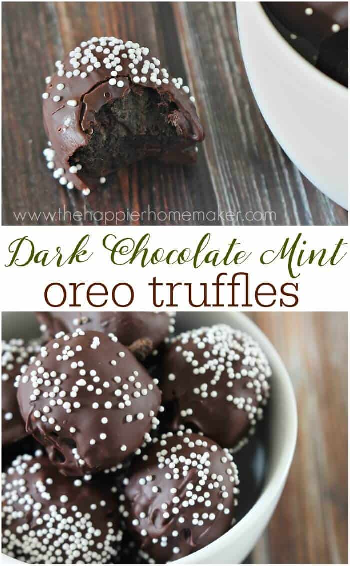 Dark Chocolate Mint Oreo Truffles