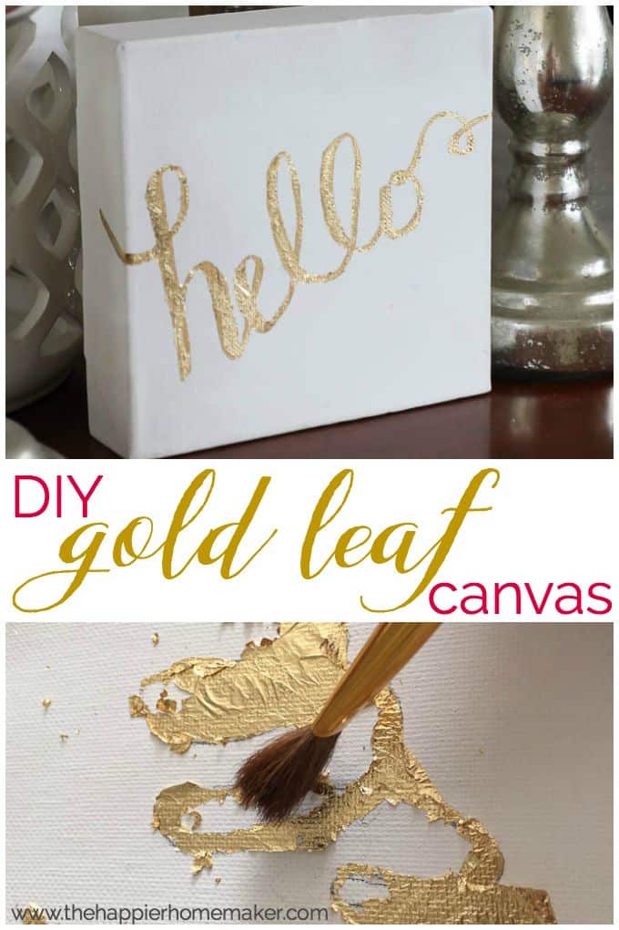 DIY Gold Leaf Canvas