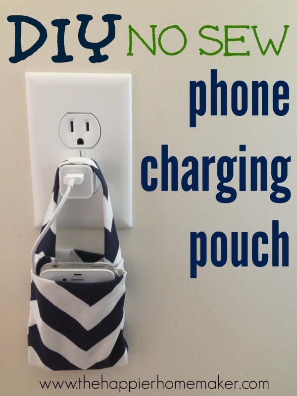 Easy DIY No Sew Phone Charging Pouch