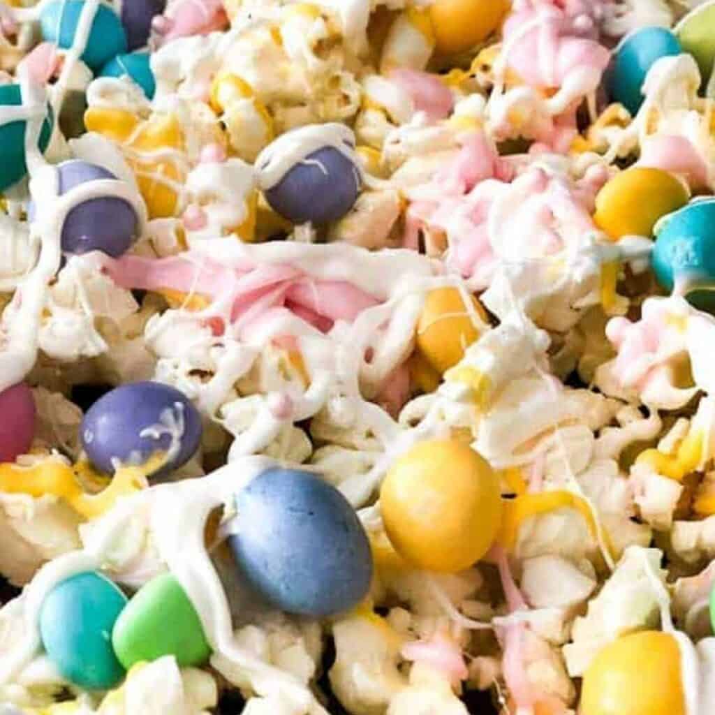 easter popcorn close up