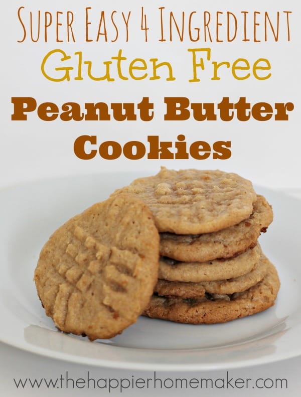 gluten free easy peanutb utter cookies