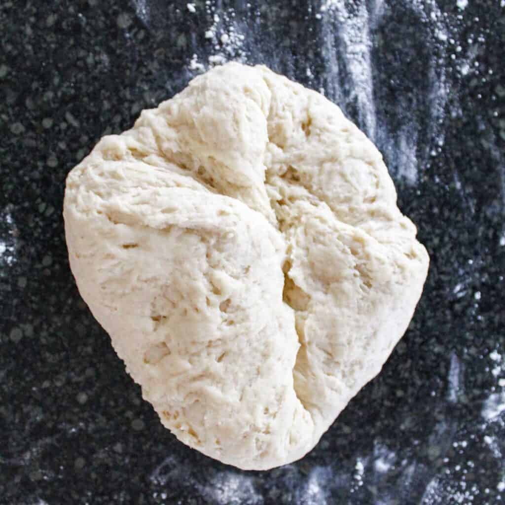 Irish soda bread dough before kneading