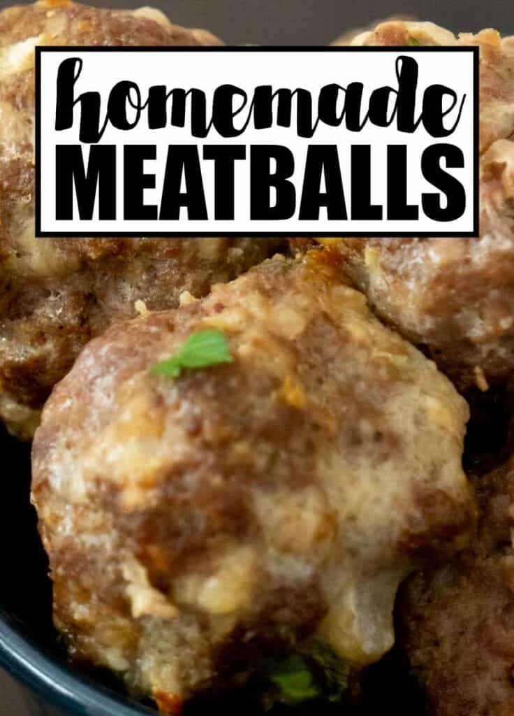 close up picture of homemade meatball