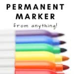 colorful permanent markers with text reading how to remove permanent marker 