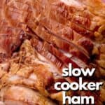 slow cooker ham close photo