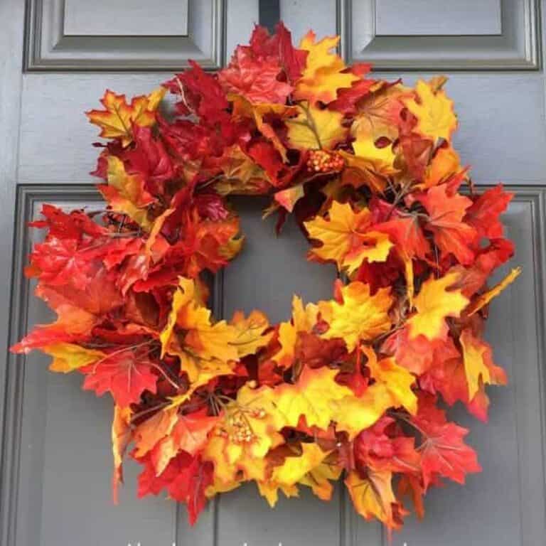 5 Minute Autumn Leaf Wreath