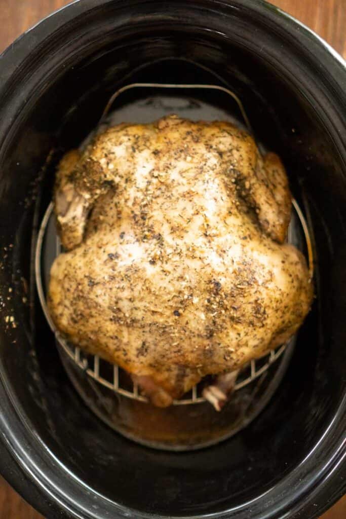 whole chicken in slow cooker