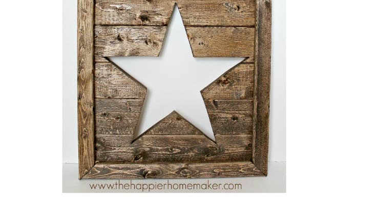Pottery Barn Inspired Cut Out Wood Star Art