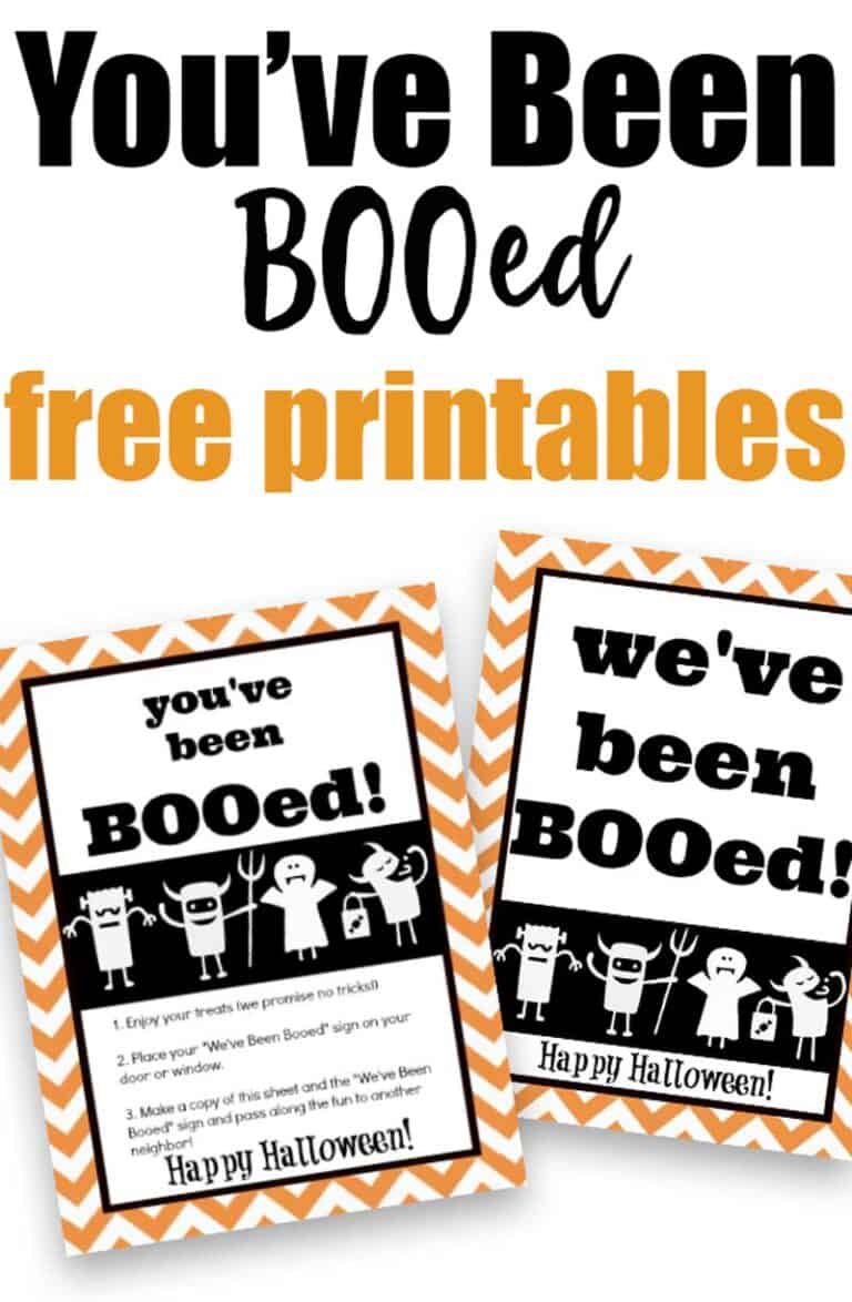 You’ve Been Booed! Free Printables