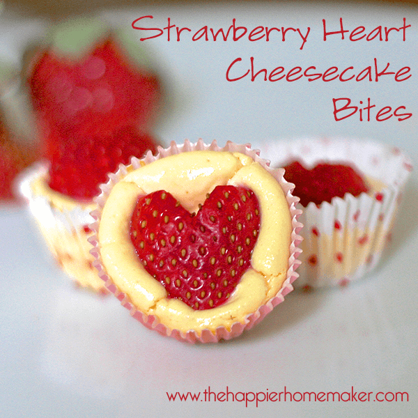 strawberry heart cheesecake bites 